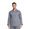 Bluza kucharska szara na napy elastyczna długi rękaw roz.3XL – bluza kucharska – odzież gastronomiczna